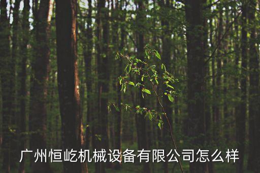 廣州恒屹機械設(shè)備有限公司怎么樣