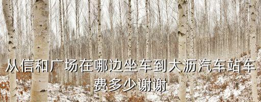 從信和廣場在哪邊坐車到大瀝汽車站車費多少謝謝