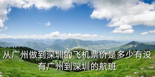 從廣州做到深圳的飛機票價是多少有沒有廣州到深圳的航班