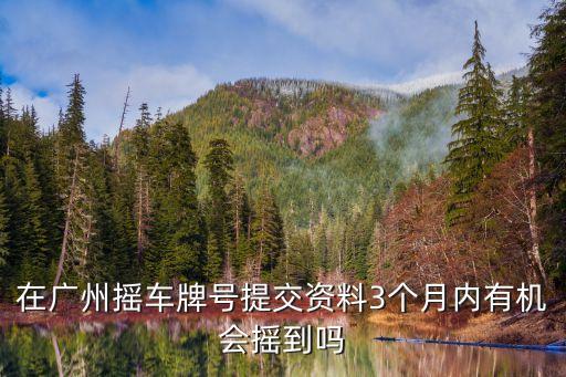 在廣州搖車牌號(hào)提交資料3個(gè)月內(nèi)有機(jī)會(huì)搖到嗎