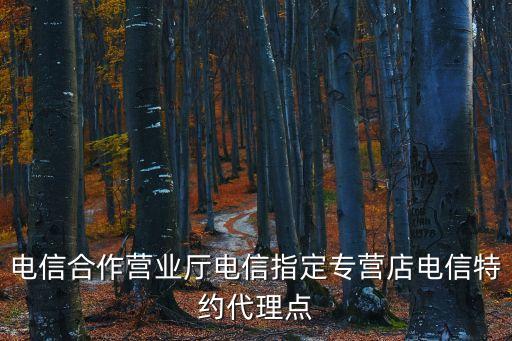 電信合作營業廳電信指定專營店電信特約代理點