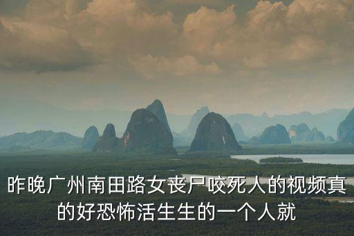 昨晚廣州南田路女喪尸咬死人的視頻真的好恐怖活生生的一個人就