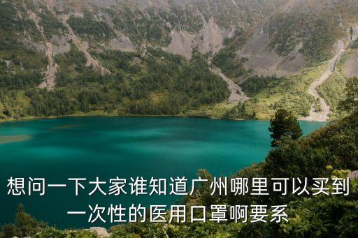 想問一下大家誰知道廣州哪里可以買到一次性的醫(yī)用口罩啊要系