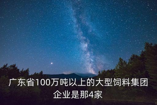 廣東省100萬噸以上的大型飼料集團企業(yè)是那4家