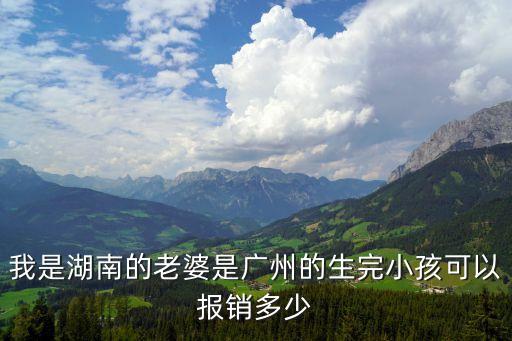 我是湖南的老婆是廣州的生完小孩可以報銷多少
