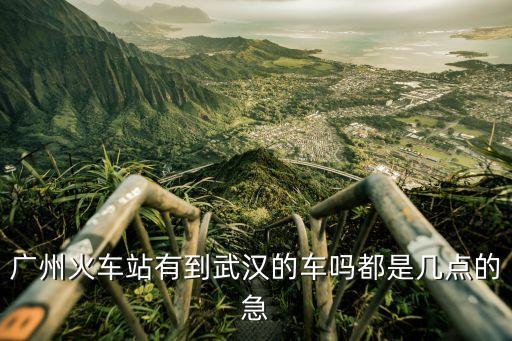 火車時刻表廣州至武漢，廣州火車站有到武漢的車嗎都是幾點的急