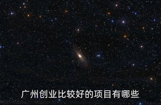 廣州創(chuàng)業(yè)比較好的項目有哪些