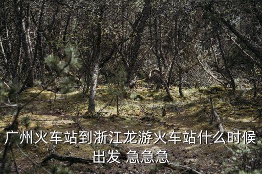 廣州到龍游動車時刻表，廣州到龍游的發車時間