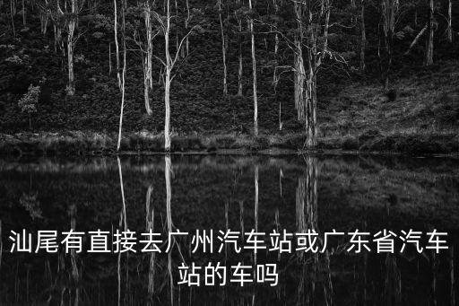 汕尾有直接去廣州汽車站或廣東省汽車站的車嗎