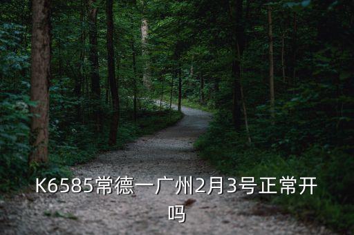 K6585常德一廣州2月3號正常開嗎