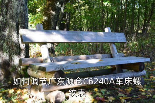 如何調(diào)節(jié)廣東源倉C6240A車床螺紋表