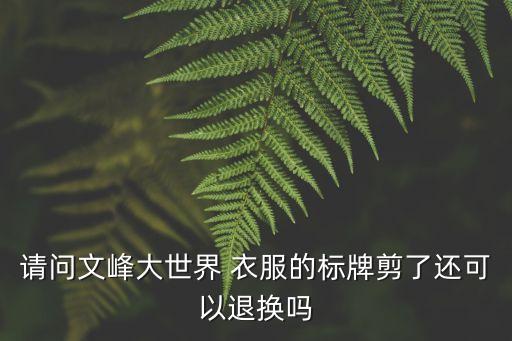 請問文峰大世界 衣服的標牌剪了還可以退換嗎