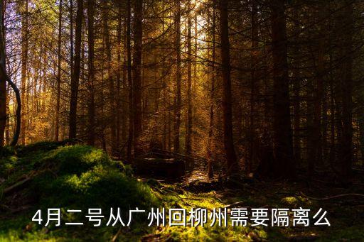 4月二號從廣州回柳州需要隔離么