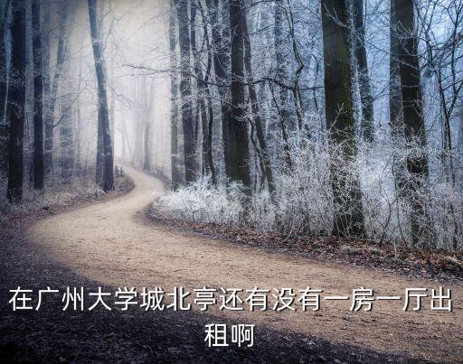 廣州北亭廣場租房，在廣州大學(xué)城北亭還有沒有一房一廳出租啊