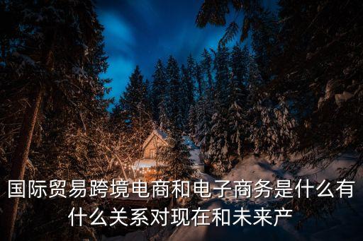 國際貿易跨境電商和電子商務是什么有什么關系對現在和未來產