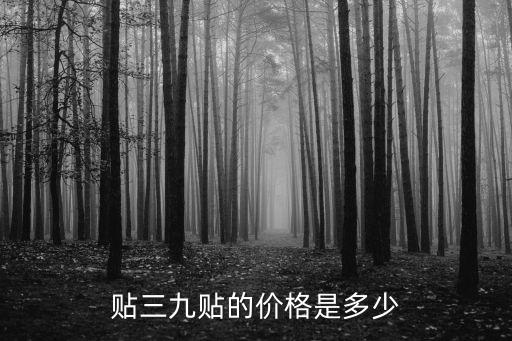 貼三九貼的價格是多少