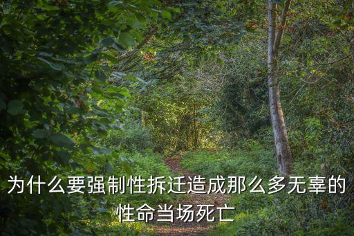 為什么要強(qiáng)制性拆遷造成那么多無辜的性命當(dāng)場死亡
