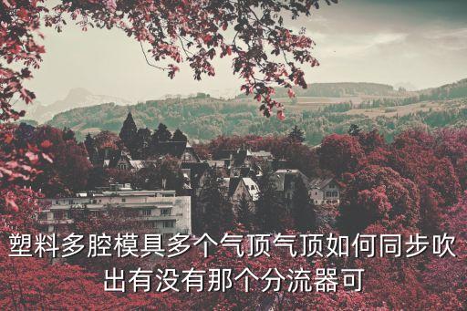 塑料多腔模具多個氣頂氣頂如何同步吹出有沒有那個分流器可