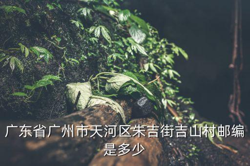廣東省廣州市天河區朱吉街吉山村郵編是多少