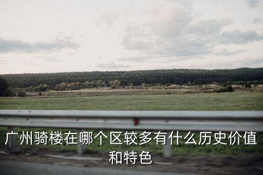 廣州粵派騎樓，廣州騎樓的介紹