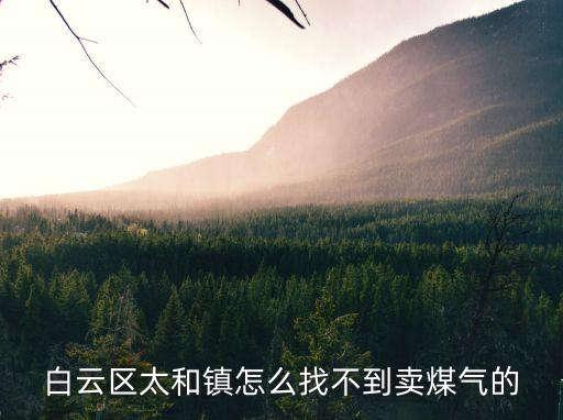 廣州市太和鎮煤氣站，白云區太和鎮怎么找不到賣煤氣的