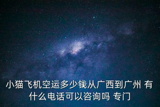 如何從南寧把貓帶到廣州，小貓飛機空運多少錢從廣西到廣州 有什么電話可以咨詢嗎 專門