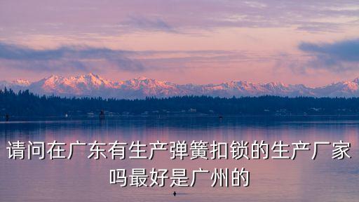 請問在廣東有生產彈簧扣鎖的生產廠家嗎最好是廣州的