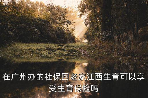 在廣州辦的社保回老家江西生育可以享受生育保險(xiǎn)嗎