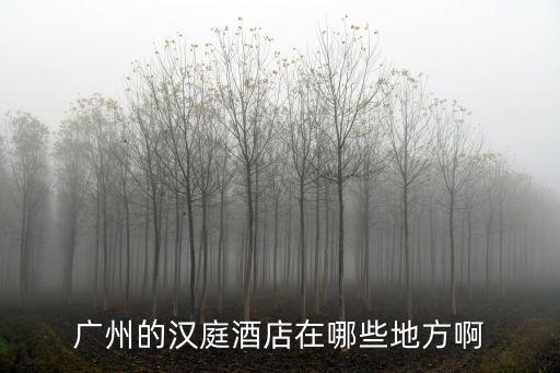 廣州的漢庭酒店在哪些地方啊