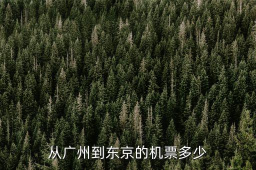 從廣州到東京的機票多少
