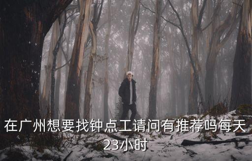 在廣州想要找鐘點工請問有推薦嗎每天23小時