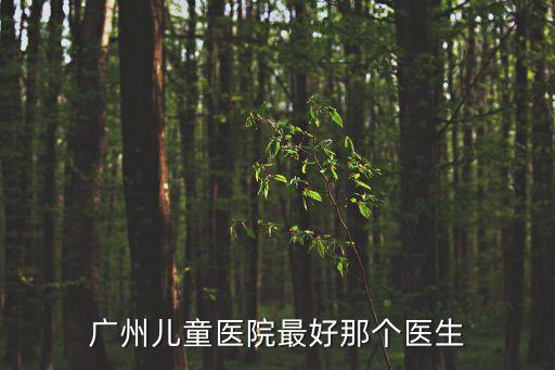 廣州兒童醫院哪個醫生看的好，廣州兒童醫院最好那個醫生