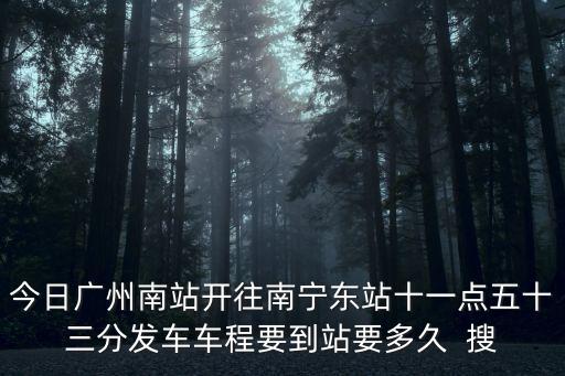廣州南到南寧東動車大概要多久，廣州到南寧坐動車需要幾個小時