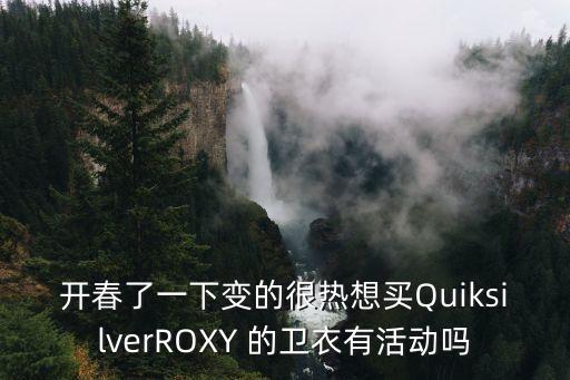 開春了一下變的很熱想買QuiksilverROXY 的衛衣有活動嗎