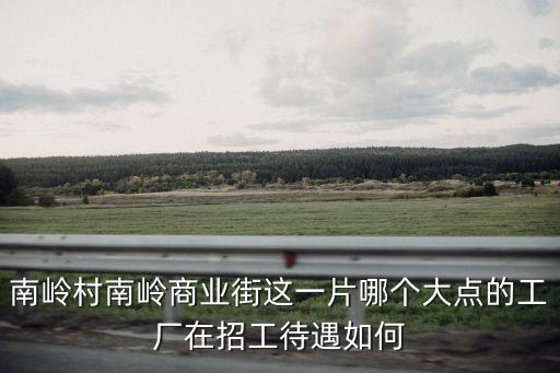 南嶺村南嶺商業街這一片哪個大點的工廠在招工待遇如何