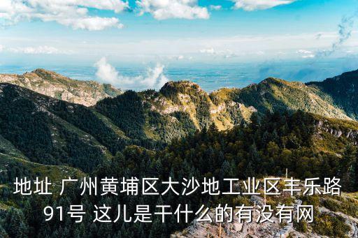地址 廣州黃埔區大沙地工業區豐樂路91號 這兒是干什么的有沒有網