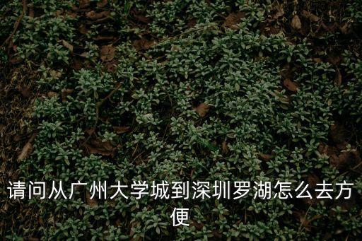廣州大學城怎樣去深圳，廣州大學城到深圳福田如何乘車
