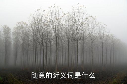 隨意的近義詞是什么