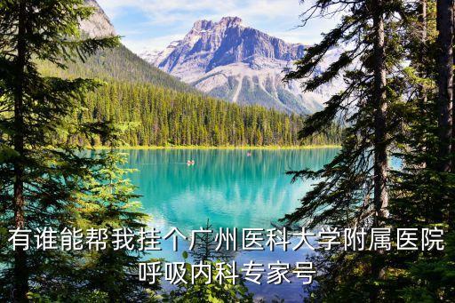 廣州醫科大喬澤平，有誰能幫我掛個廣州醫科大學附屬醫院呼吸內科專家號