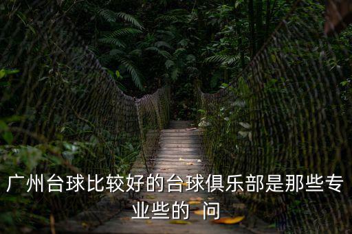 廣州臺球比較好的臺球俱樂部是那些專業(yè)些的  問