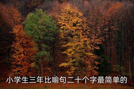 小學生三年比喻句二十個字最簡單的