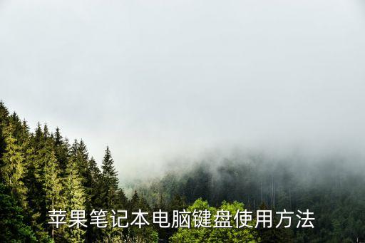 蘋果筆記本電腦鍵盤使用方法