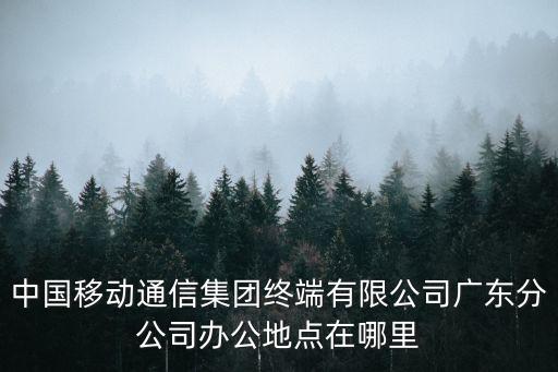 中國(guó)移動(dòng)通信集團(tuán)終端有限公司廣東分公司辦公地點(diǎn)在哪里