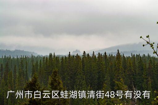 廣州市白云區蛙湖鎮清街48號有沒有