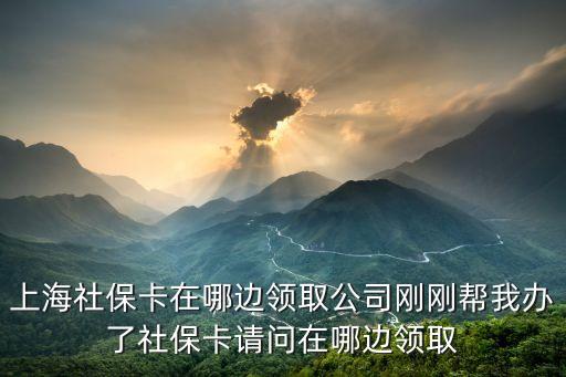 上海市社保卡在哪里拿，上海社保卡在哪邊領取公司剛剛幫我辦了社保卡請問在哪邊領取