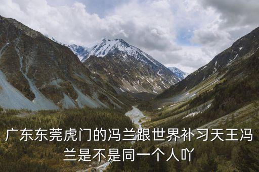 廣州虎門首富，廣東東莞虎門的馮蘭跟世界補習天王馮蘭是不是同一個人吖