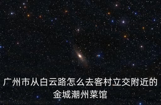 廣州市從白云路怎么去客村立交附近的金城潮州菜館