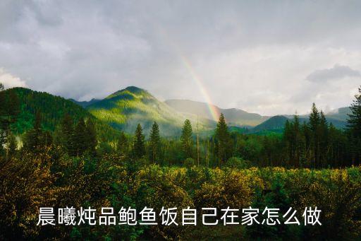 晨曦燉品鮑魚飯自己在家怎么做