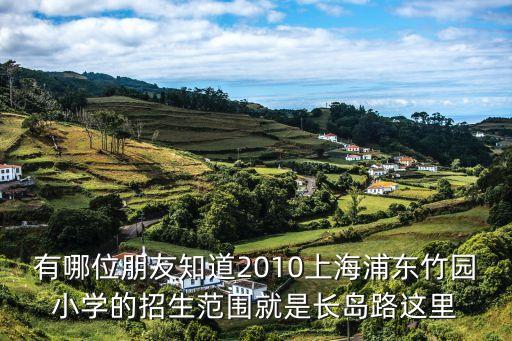 有哪位朋友知道2010上海浦東竹園小學的招生范圍就是長島路這里