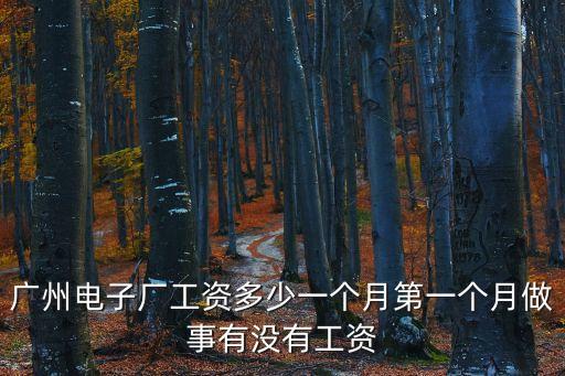 廣州東奧電氣待遇，廣州電子廠工資多少一個月第一個月做事有沒有工資